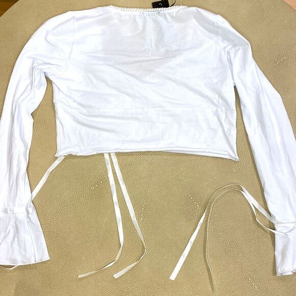 dELiA*s by Dolls Kill Pretty Fly Wrap Front Crop Top - Picture 2 of 10